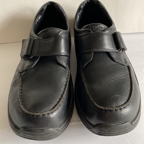 Propet Mens 8.5 Comfort Shoe Black Leather Upper Diabetic friendly light weight - Picture 3 of 9